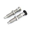 Black/Gold Aluminum Knob M16 Locating Pins Return Type/Self-Locking Stainless Steel Long Threaded Indexing Plungers With Nut