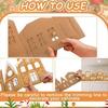 DIY Family Party Decoration Christmas Gingerbread House Cardboard Ornament Christmas Gingerbread House Luminous Decoration