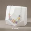 Summer Beach Colorful Vibe Starfish Shell Necklace for Women Imitation Pearl Choker Clavicle Chain Holiday Party Jewelry Gift