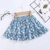 Nuova gonna corta plissettata estiva per bambine, gonna in chiffon floreale per bambini