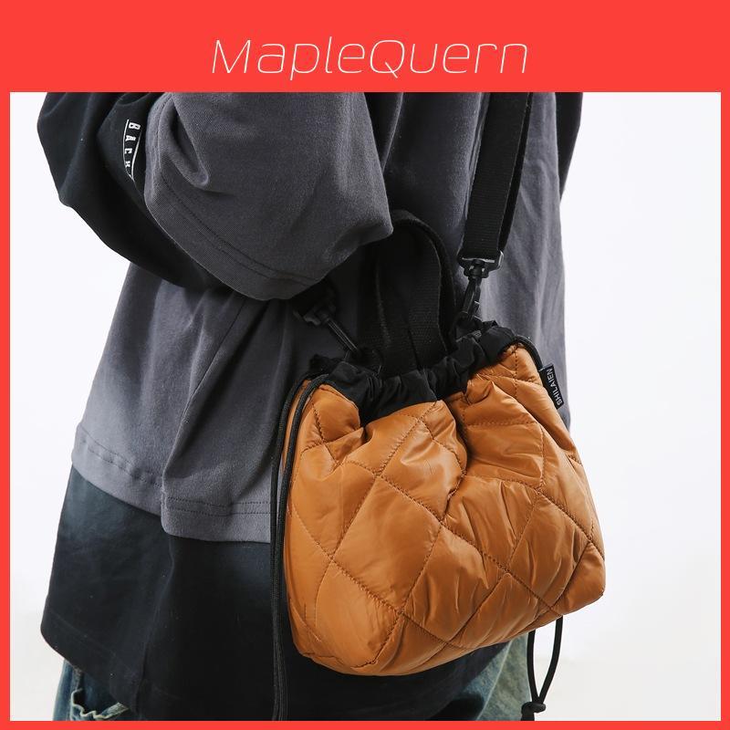 Nylon Water Bucket Bag With Zipper Closure For Casual Daily Use