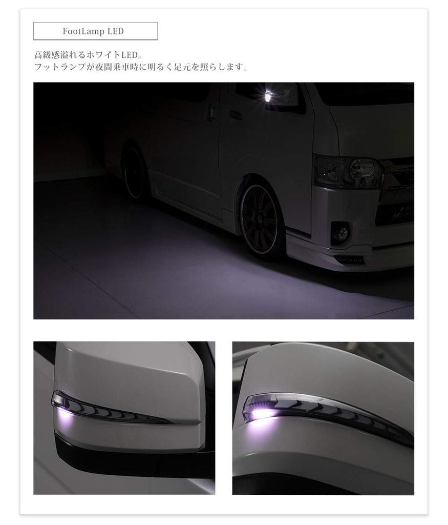 AVEST VerticalArrow Flowing Door Mirrors and Turn Signal Lenses for Toyota Hiace 200 Series in Bronze Gold Paint Color 070 (6th Generation)