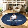 Round Rug Custom NameBenson Boone Pattern Non Slip Carpet Home Floor Decor