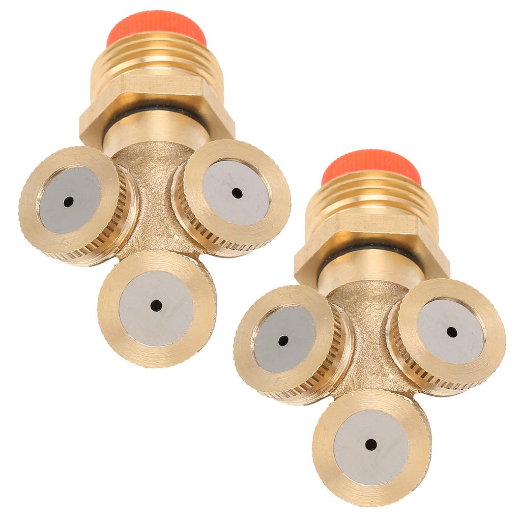 2PCS G1/2 High Pressure Spray Sprinkler 3 Hole Irrigation Nozzle Head with Filter Mesh for Garden