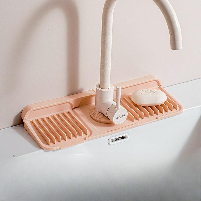 Upgraded Button Silicone Faucet Drain Pad, Kitchen Sink Storage Pad, Washbasin Leak-proof and Anti-slip Pad