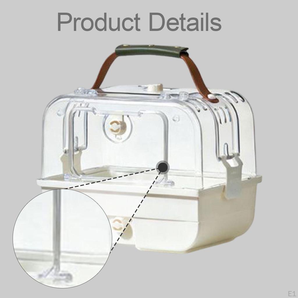 Carrier Parrot Cage Durability Pet Supplies Portable, with Handle for Cockatiel Lovebirds, Parrot,