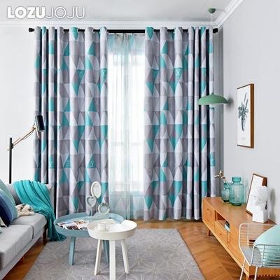 1PC LOZUJOJU Geometric Ins Style Blackout Curtains Modern Minimalist Thick Curtains for Bedroom Living Room Balcony Window for Home Decor