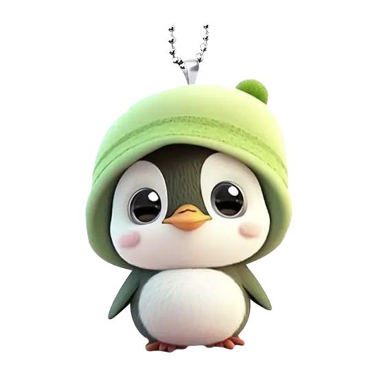 Yousheng Animal Christmas Ornament 2D Flat Acrylic Cartoon Animal Pendant Animals Pattern Hanging Ornament for Christmas Tree Car Decor