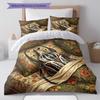 Sleeping Reptile Pattern Bedding Quilt Set Quilt Cover Pillowcase Home Decoration Birthday Gift (1 * Duvet Cover + 2 * Pillowcase, Without Core)