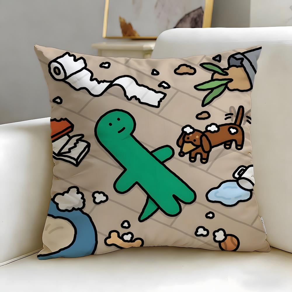 popular cartoon JOGUMAN Cushion Cover Soft & Easy-Wash Pillow Case – Versatile for Couch, Bed, Travel and Office