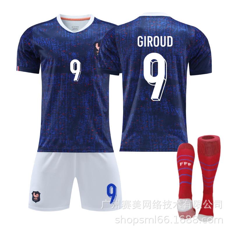 26 Franța acasă Nr. Set 10 tricouri de fotbal Mbappe 11 Dembele 6 Kamaunga 7 Griezmann