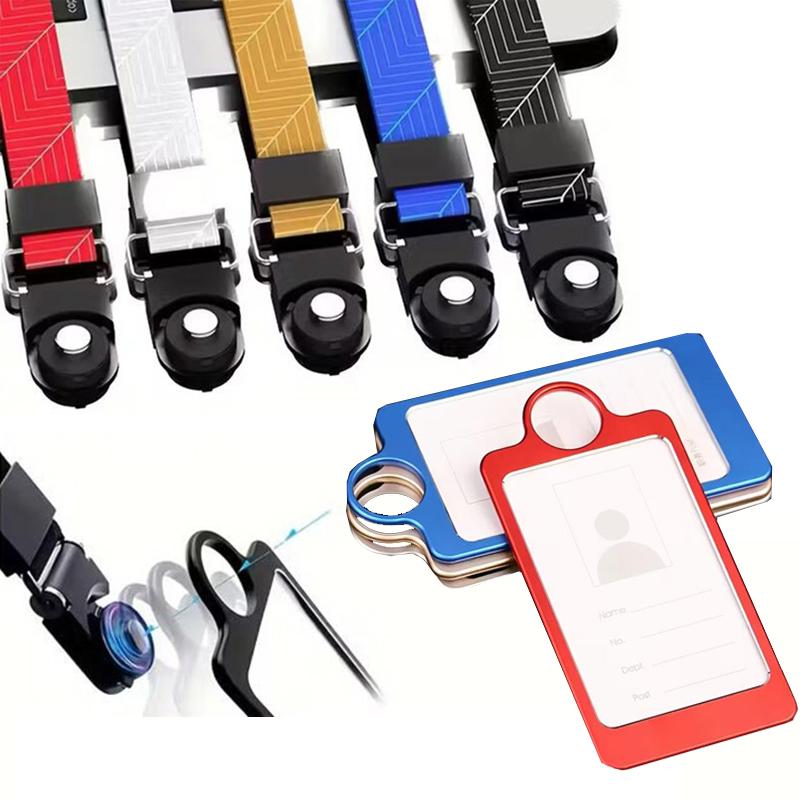 1PC ID Card Holder Luggage Tags Card Holder Travel Identification Name Tags Business ID Badge Card Holder With Lanyard