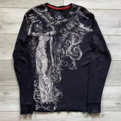 BeatStreet Y2K Gotic Harajuku Imprimeu Cusut Alb Mânecă Lungă Nou Punk Hip Hop Sexy Tricou Modă Casual Bumbac Pur Larg Topuri Unisex