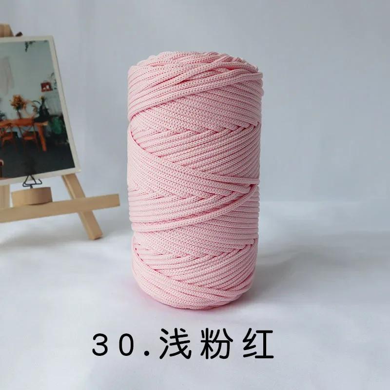 300g/4mm Polyester Nylon Mischgarn Große Rolle Runder Hohlfaden DIY Handgewebtes Wandteppich Dekorationsgarn Häkelstrang