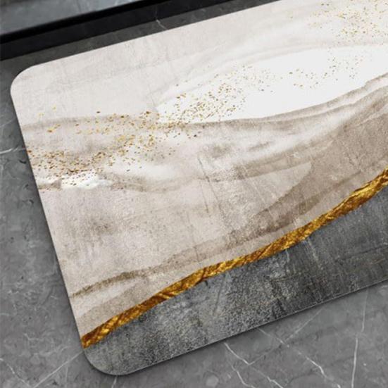 Marmorierung Bereichsteppich Weich Rutschfest Saugfähig Fußmatte Abstrakt Modern Eingangsteppich Fußmatte für Badezimmer Küche Schlafzimmer Wohnzimmer Dekor