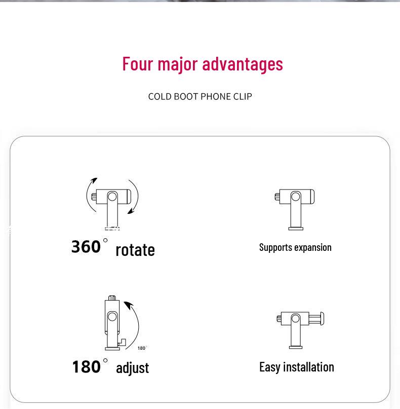 Mehrwinkel-Drehbare Kaltfuß-Handyhalterung für DSLR-Kamera und Live-Streaming