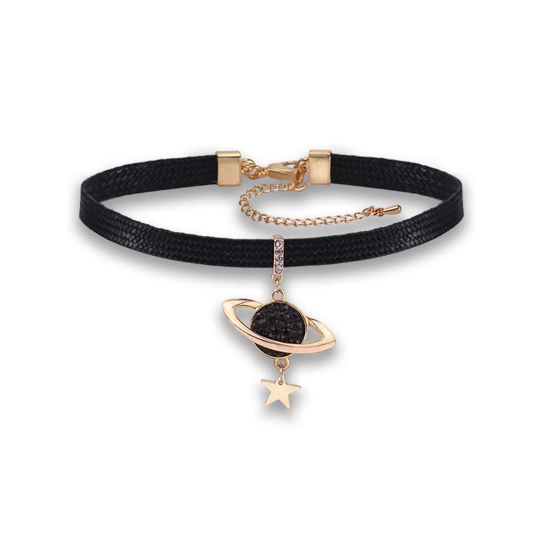 Korean Black Choker Necklace for Women - Fresh Clavicle Chain, Short Neckband Jewelry
