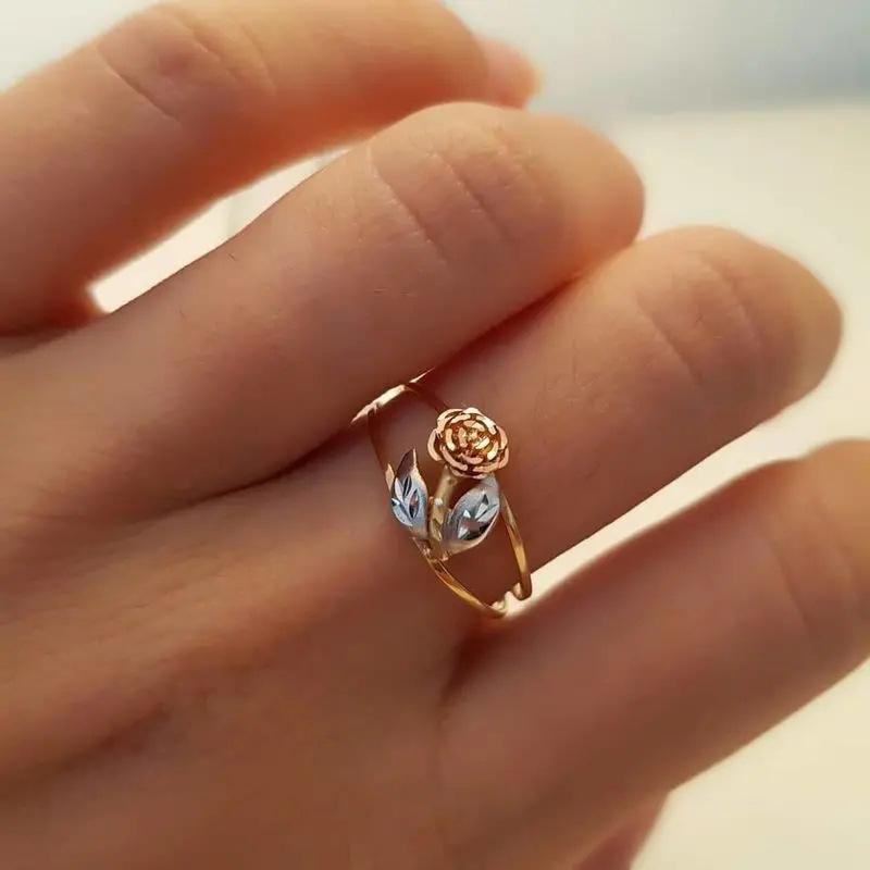 

Новое европейское и американское модное темпераментное кольцо с розой для женщин, трендовое миноритарное кольцо в стиле холодного ветра 10