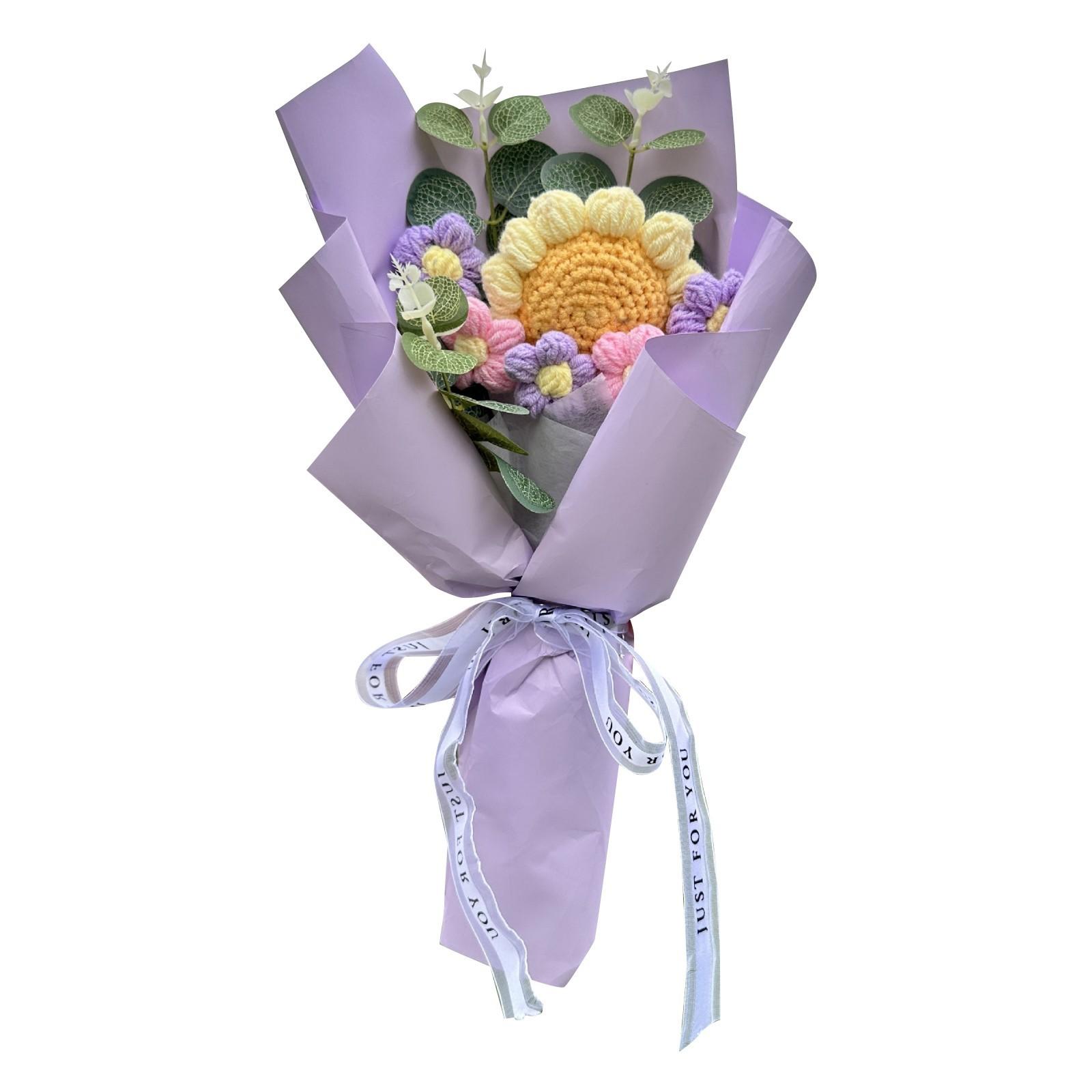 

Plush Bouquet Doll, Hand-made Cartoon Plush Bouquet, Artificial Flowers & Plush Toys Birthday Wedding Graduation Valentine s Day Christmas Bouquet One Size фіолетовий