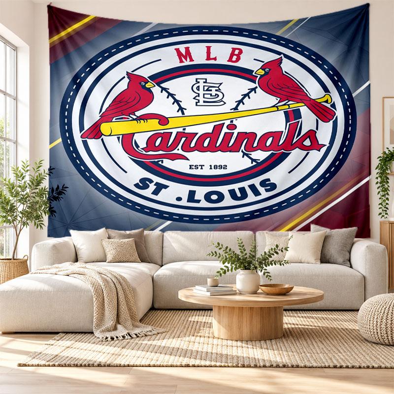 St. Louis Cardinals Wall Tapestry, Soft Fabric Wall Hanging, Decorative Backdrop For Bedroom Home Wall Art