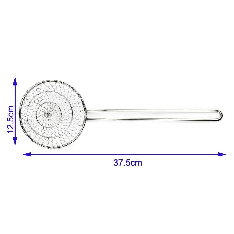 Household Noodle Dumpling Screen Small Kitchen Fried Hot Pot Fence Scoop Up Colander Strainer Leaky Spoon Filter Screen Spoon