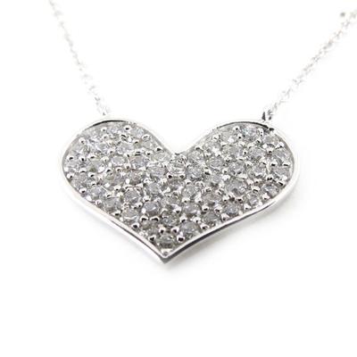 [J3552] - Silver Necklace 'Love Divine'