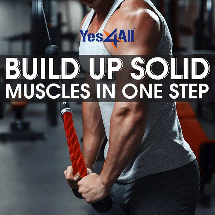 Corde de traction - yes4all - dyr0 - nylon tressé - mousqueton en acier inoxydable - anti-glisse