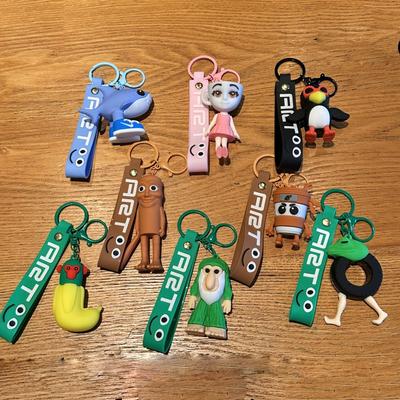 Hot Italian Brainrot Animals Keychains Funny Sigma Skibidi Rizz Cat Silly Meme Keyrings Fans Friends Gifts