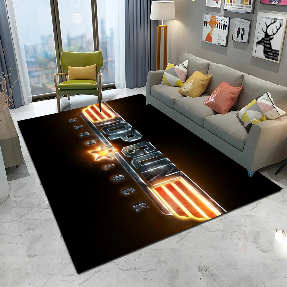Top Gun Classic Movie Sign Tom Cruise Carpet Rug for Home Living Room Bedroom Sofa Doormat Decor,kid Area Rug Non-slip Floor Mat
