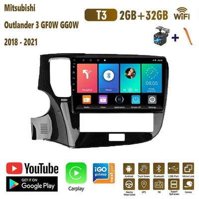 Autorádio Android pro Mitsubishi Outlander 3 GF0W GG0W 2018 - 2021 Navigace Multimediální přehrávač videa Stereo hlavní jednotka Carplay WIFI 2+32GB