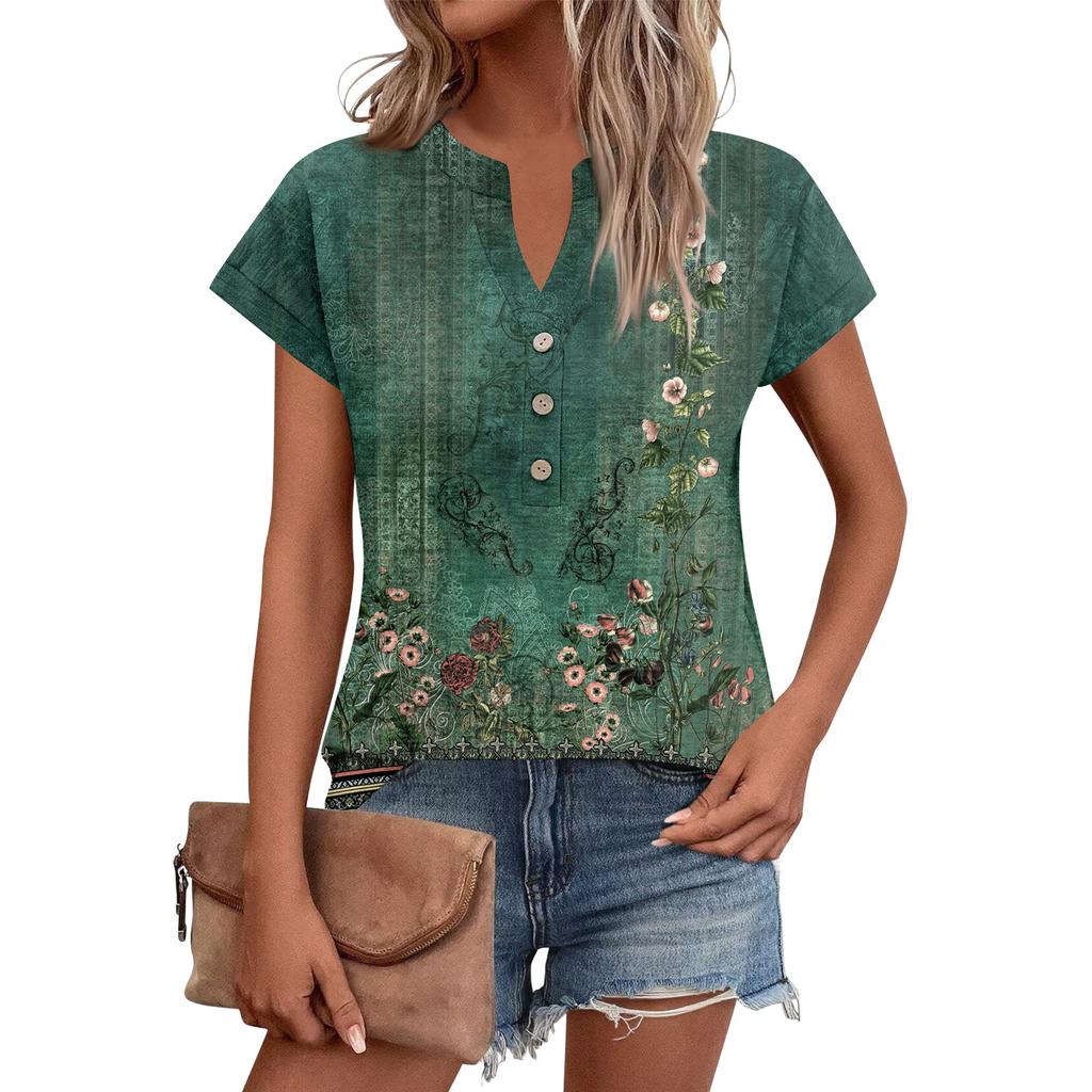 Damen Sommer Tops Casual Rüschen Kurzarm Rundhalsausschnitt Lose Plissee T Shirts