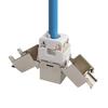 Jack Keystone Cat6A Cat7 Tipo Sin Herramientas Rj45 Stp Cat7 Módulo de Aleación de Zinc Adaptador Acoplador Para 22 A 26 Awg