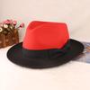 Hotsalg Mænds og Kvinders Uld Tofarvet Splejsning Jazz Hat Mode Retro Britisk Filt Hat Filt Tophat Damehat