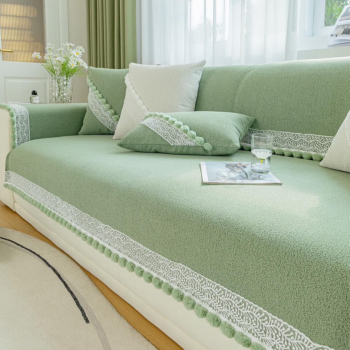 

Premium Chenier Super Long Straight Row Sofa Cushion Universal In All Seasons, High-Grade Non-Slip Seat Cushion Cover, Autumn And Winter Cover 70*70cm