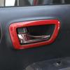 For Toyota Tacoma 2016- ABS Red Interior Door Handle Bowl Frame Cover Trim