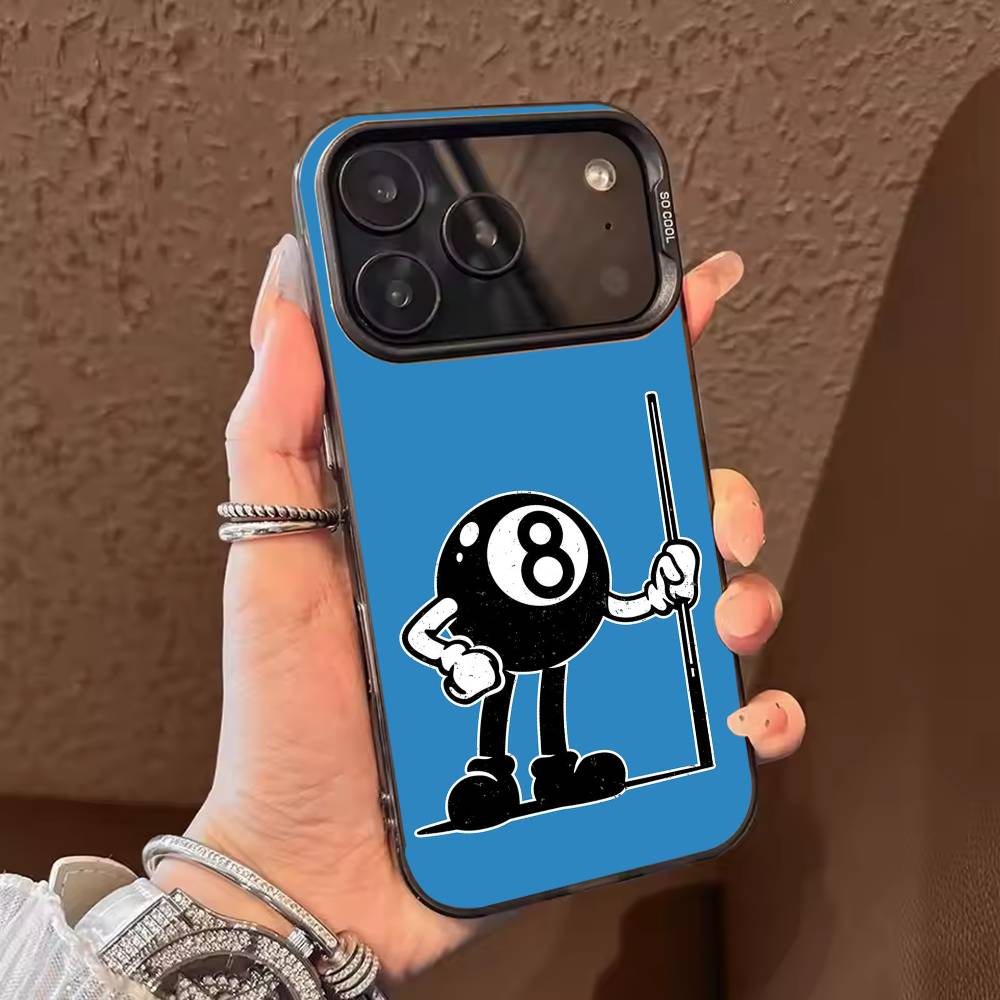 Billiards Snooker Phone Case Color Silver Shell For IPhone 17 16 15 14 13 12 11 Pro Max Plus