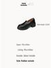 Weiwei Girl Vintage Slip-On Loafers: Chunky Heel, Thick-Soled, British-Style Women's Leather Shoes.