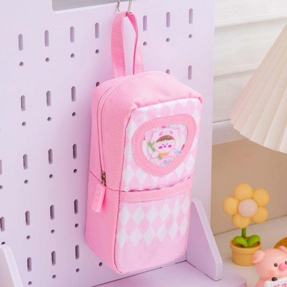 Handheld Storage Bag Large Capacity Stationery Box Simple Cartoon Pen Bag  Kid