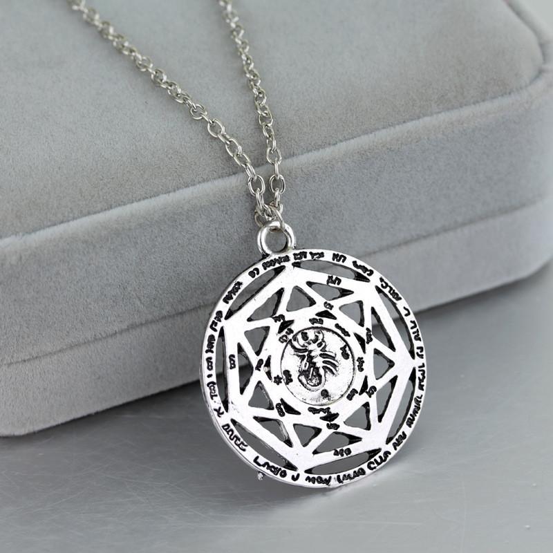 Pendant Ankh Supernatural Necklace With Alloy Material And Snake Chain For Gift And Cosplay Use