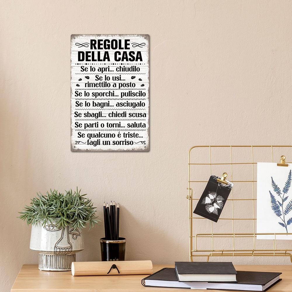 Putuo Decor 1pc Italian Vintage Metal Tin Sign Wall Art Decor for Home Farmhouse Living Room Shop Gift7.9x11.8Inches