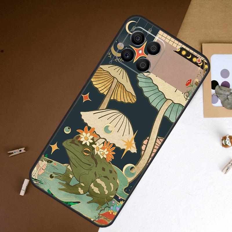 Vintage Retro Frog Mushrooms Phone Case For Honor 90 Lite 50 70 Magic 5 6 Pro 8X X6 X7 X8 X9 X8a X7a X6a X9b X9a Cover