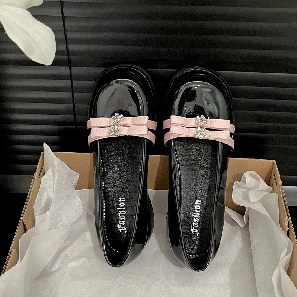 White French Retro Light Mouth Thick Heel Single Shoes Women's Summer 2025 New Model with Skirt Height Increase One Pedal Mary Jane Shoes