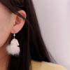 Fashionable Animal Earring White Plush Rabbit Pendant Earrings Women Girls Gift