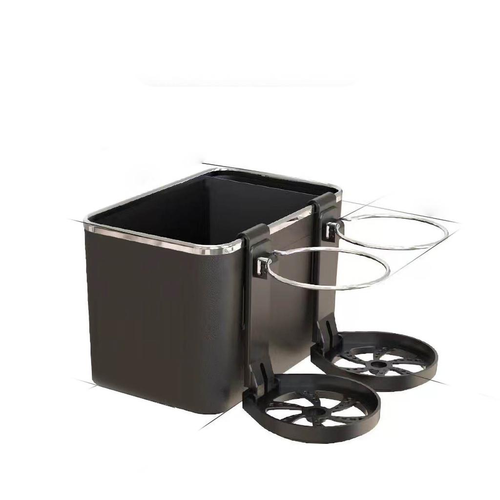 Armlehnen-Aufbewahrungsbox Wasserbecherhalter Multifunktionaler Auto-Konsolen-Organizer für Auto Schwarz