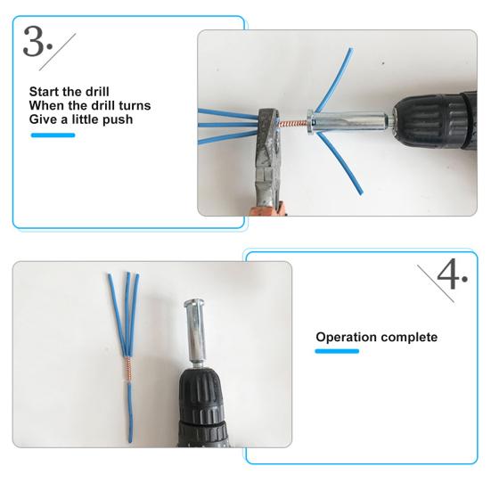 Universal-Drahtverdrehwerkzeug, Kabelabisolierzange, hohe Härte, rostfrei, kompakte Größe, tragbar, Kabelverdreher, Abisolierwerkzeug