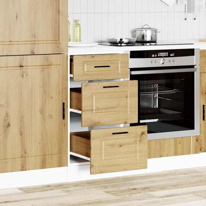 VidaXL Kitchen Cabinet Porto Artisan Oak Engineered Wood, Sink Cabinet, Kitchen Cabinet with Drawer, Cabinet 854229