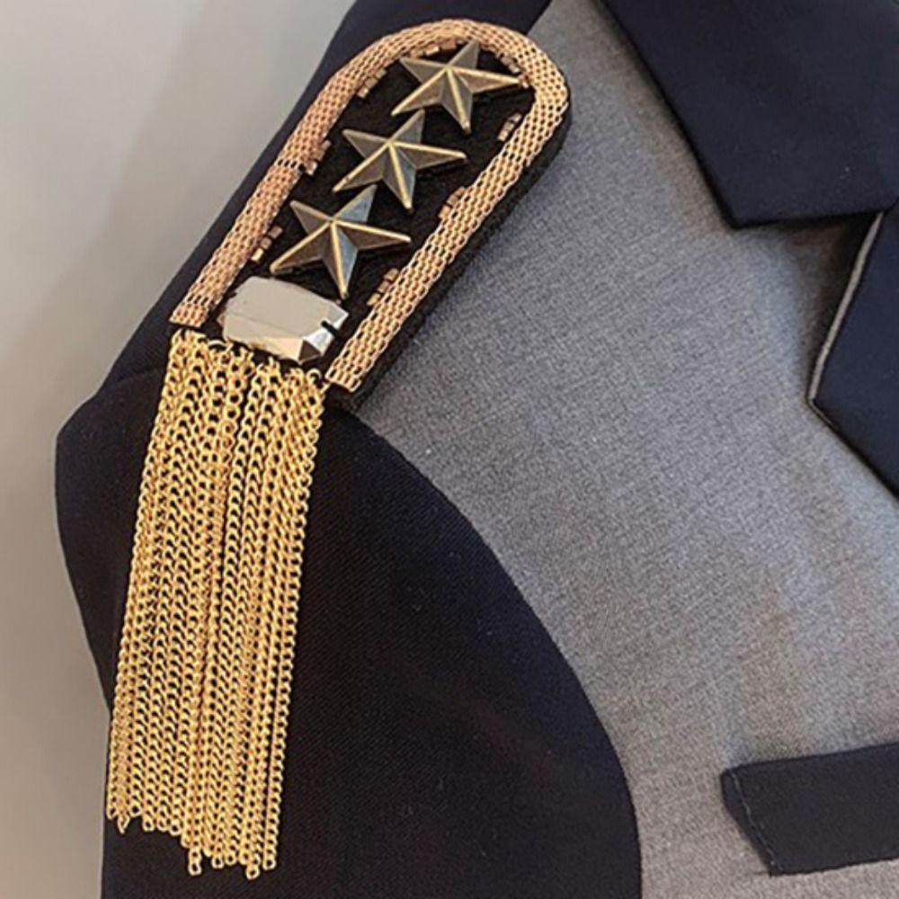 Epaulet Fringe Shoulder Mark Punk Star Shoulder Flash Retro Epaulette Theatre