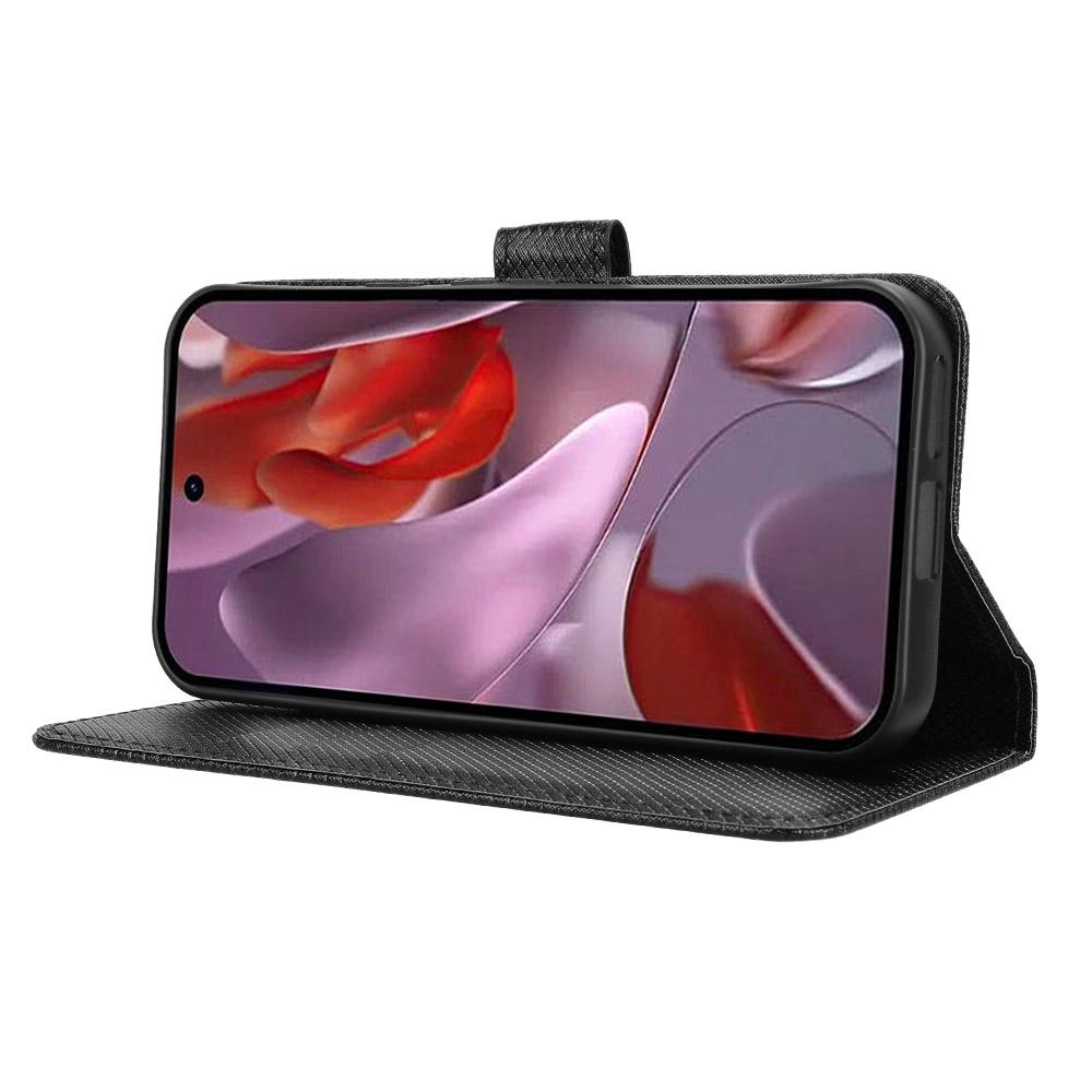 For Google Pixel 9a Case PU Leather Diamond Texture Wallet Phone Cover