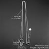 Luxury 925 Sterling Silver Hollow Hamsa Hand CZ Pendant Necklace for Women Simple Hand of Fatima Islamic Clavicle Chain Jewelry