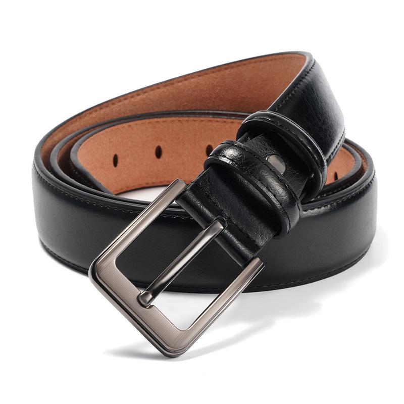 

Ретро Новый Кожаный Ремень для Мужчин Ремень из Натуральной Кожи для Мужчин и Мужчин Среднего Возраста и Молодых Людей Универсальный Ремень с Пряжкой-Штырьком 130cm